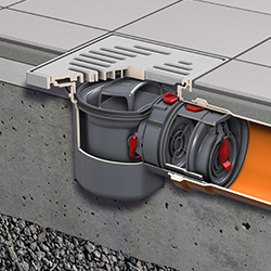 Cellar gully Junior with backflow stop Cellar gully Junior with backflow stop