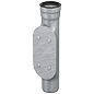With lengthwise cleaning opening With lengthwise cleaning opening