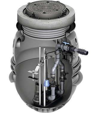 Pumping stations Powerlift-P duo – load class: B 125 with top section