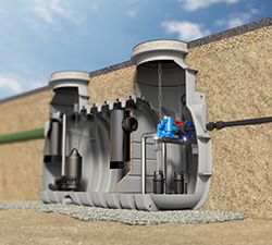 Grease separator – full disposal with integrated pumping station