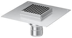 Parking deck drains for mastic asphalt, DN 100 Parking deck drains for mastic asphalt, DN 100