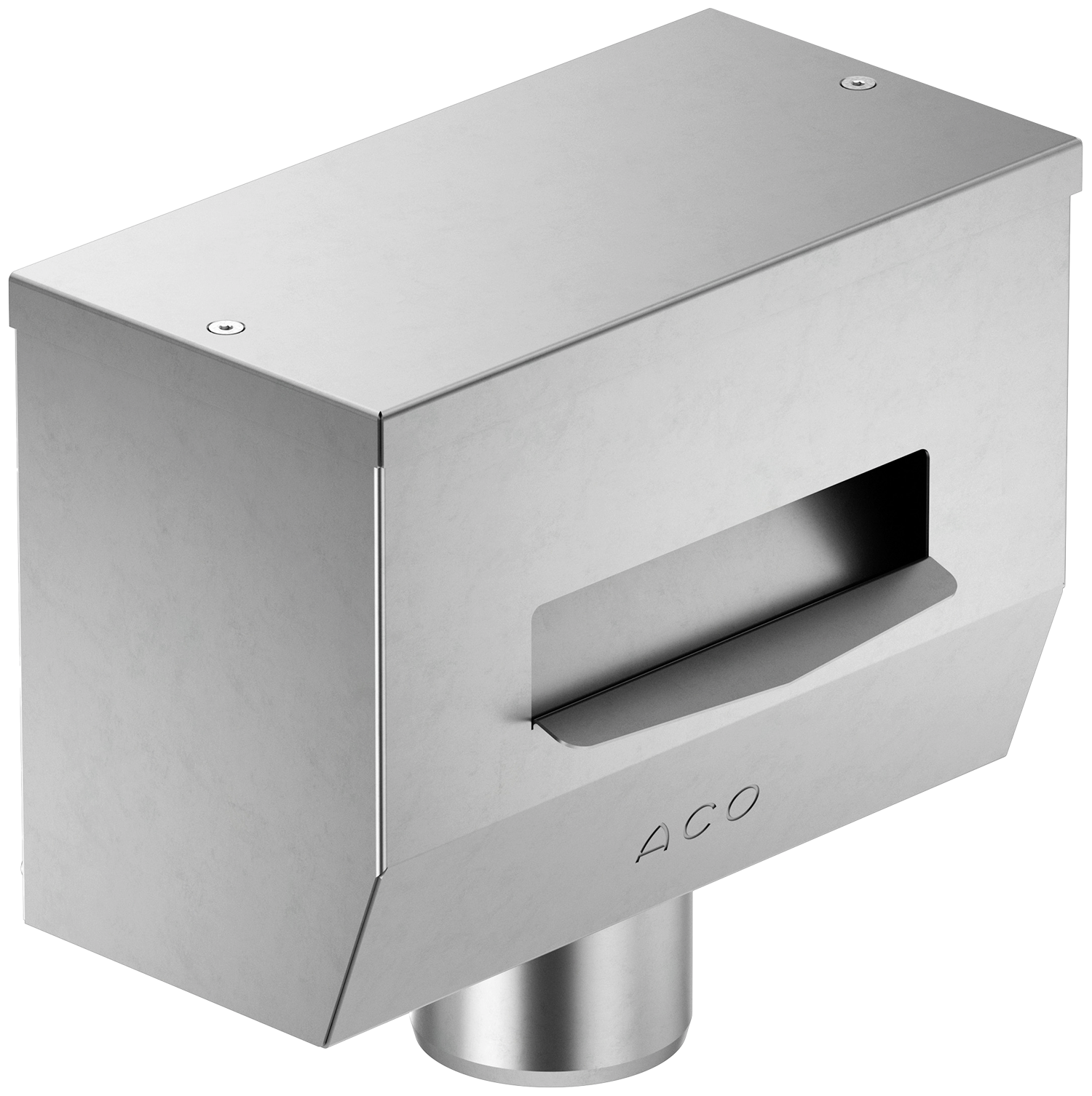 Water collection box for flat channel