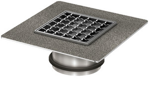 Top sections with sanded flange for thin bead sealing for floor coatings