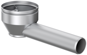 Gully body ACO balcony drain without connection flange and 1.5 ° side outlet