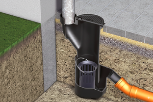 Rain pipe gullies with foul air trap