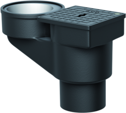 Rain pipe gullies without foul air trap – with square cleaning opening Rain pipe gullies without foul air trap – with square cleaning opening