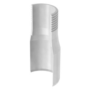 Connector with external screw thread and spigot