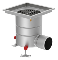 Extended fixed height – horizontal outlet Extended fixed height – horizontal outlet