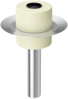 Wall and ceiling penetration for waterproof concrete roofs