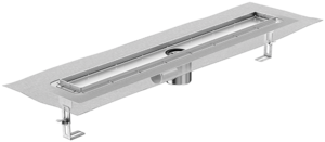 Channel body ACO ShowerDrain E+, Installation height top edge screed: 92 – 140 mm (DIN EN 1253‑1)