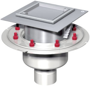 Finor – cleaning ports two-part, K 3 cover for optional surfaces with thin bedflange