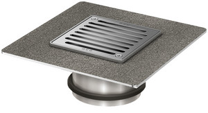 Top sections with sanded flange for thin bead sealing for floor coatings