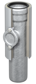 With raised cleaning opening