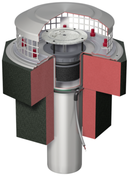 Complete gullies single unit/socket inclination: 90° | siphonic drainage