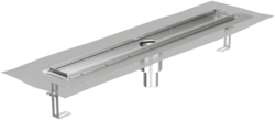 Channel body ACO ShowerDrain E+, Installation height top edge screed: 15 – 140 mm