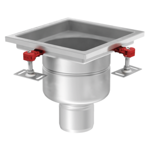 Fixed height with vertical outlet - Square top