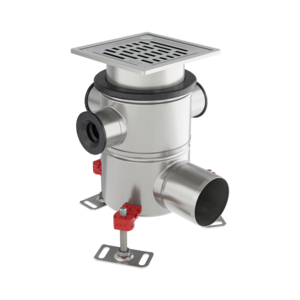 ACO EG150 set with horizontal outlet and side inlets