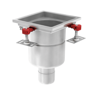 Fixed height with vertical outlet - Square top
