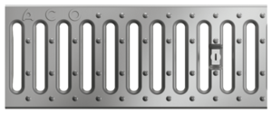 Gratings for height-adjustable channel bodies
