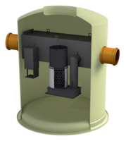 Light liquid separator with bypass G (GRP vertical version)