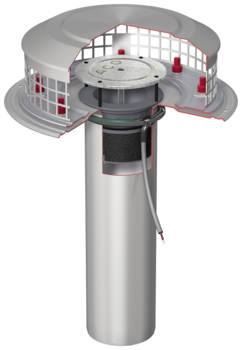 Complete gullies single unit/socket inclination: 90° | siphonic drainage