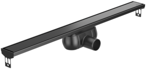 Channel body ACO ShowerDrain C - Black, Installation height top edge screed: 80 – 128 mm (EN 1253‑1)