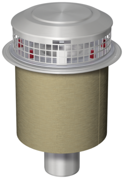 Complete gullies single unit/socket inclination: 90° | siphonic drainage