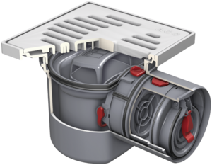 Cellar gully Junior with backflow stop