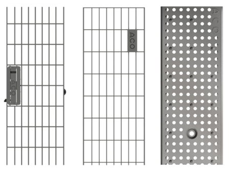 Gratings for height-adjustable channel bodies
