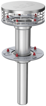 ACO Variant-Spin complete flat roof drains – two-piece for gravity drainage