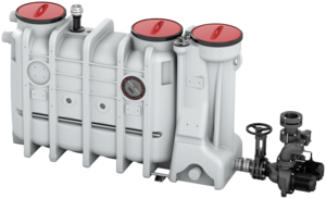 Grease separator with integrated lifting plant LipuSmart-P-OD extension stage 1