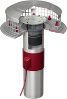 Complete gullies single unit/socket inclination: 90° | siphonic drainage
