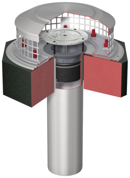 Complete gullies single unit/socket inclination: 90° | siphonic drainage
