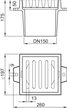 Compact gullies, without foul air trap, without bracket
