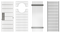 Gratings for height-adjustable channel bodies