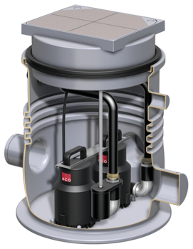 Waste water lifting plant Sinkamat-K duo