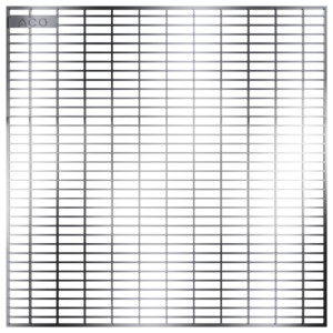 Top sections and gratings for roof gullys made of stainless steel