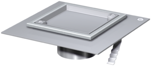 Finor – cleaning ports single unit, K 3 cover for optional surfaces with thin bedflange