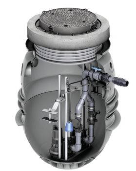 Pumping stations Powerlift-P duo – load class: B 125 with top section