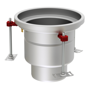 Fixed height with vertical outlet - Round top