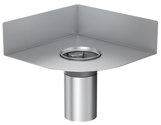 Gully Body ACO Direct Balcony Drain With Corner Upstand For The Wall 412608