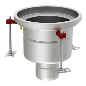 Fixed height with vertical outlet - Round top