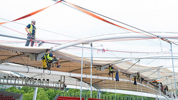 Mercedes Benz Arena, Stuttgart Mercedes Benz, Arena, Stuttgart, Rohrsysteme, Flachdachentwässerung