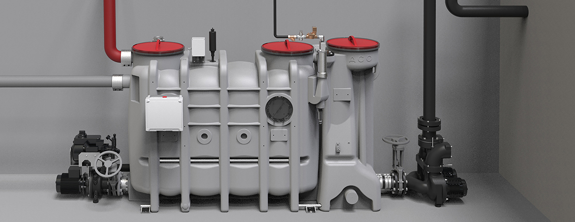 Technical planning advantages - grease separator and lifting plant with a common vent stack Technical planning advantages - grease separator and lifting plant with a common vent stack