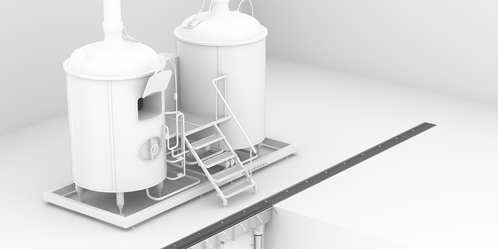 Drainage solutions designed to perform in Brewery hot production area