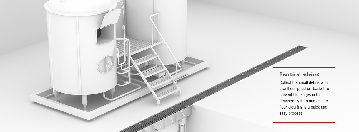 Drainage solutions designed to perform in Brewery hot production area Drainage solutions designed to perform in Brewery hot production area