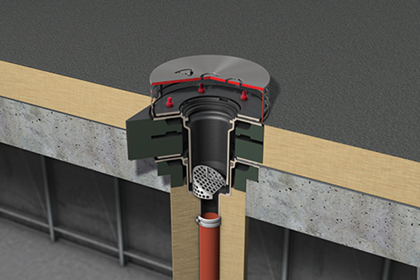 Roof siphonic drainage