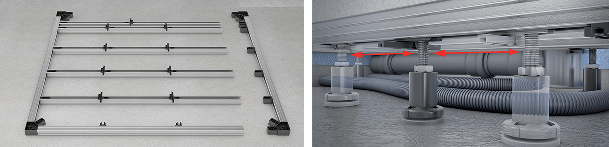 ShowerFloor installation flexibility ShowerFloor installation flexibility